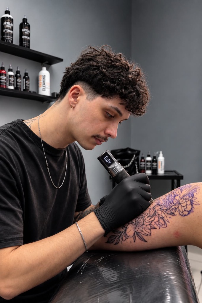 João Mattos em atendimento no estúdio